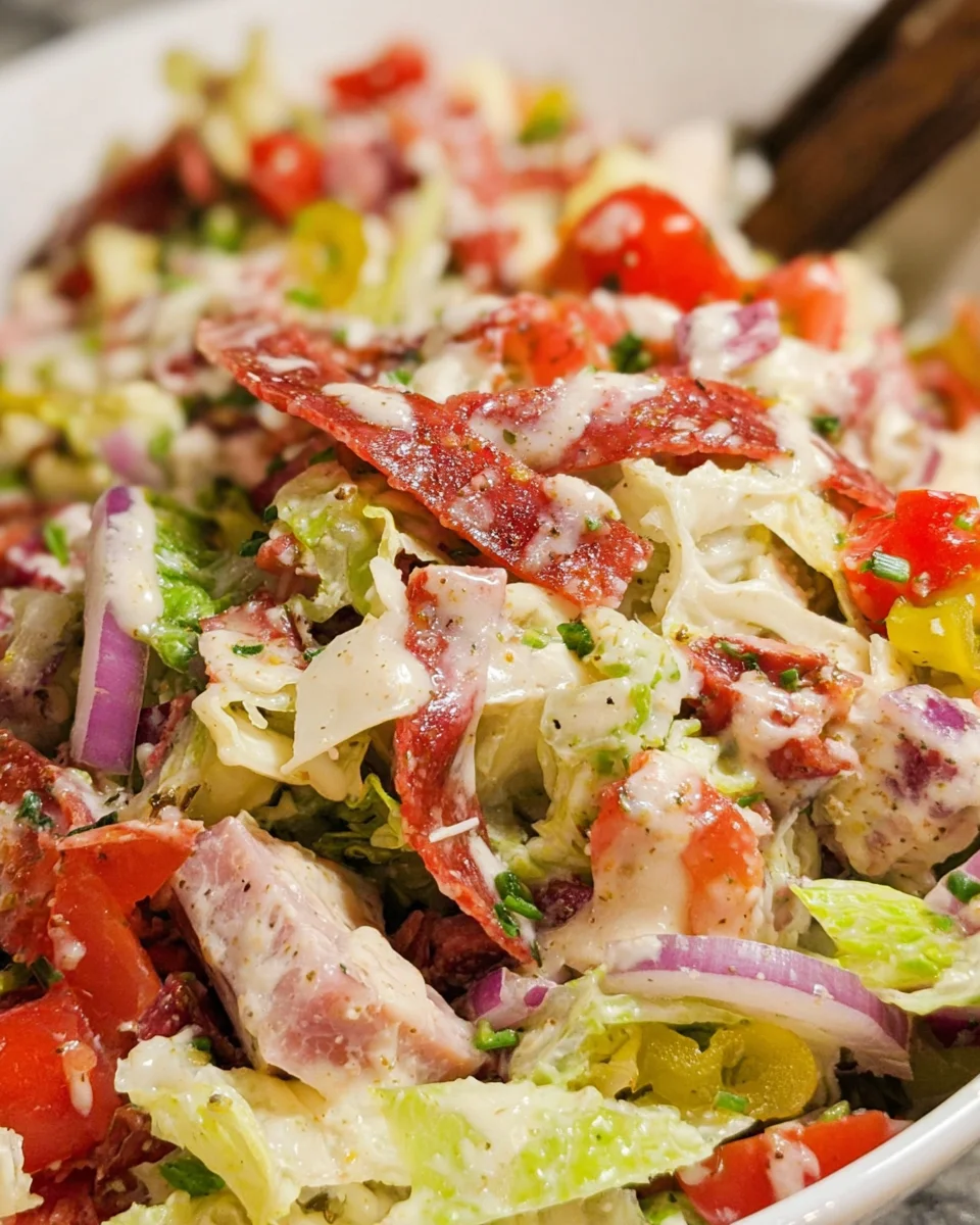 Italian Grinder Salad (Chopped Sub Salad) Italian