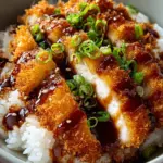 Japanese Katsu Bowls with Tonkatsu Sauce Japanese Katsu Bowls with Tonkatsu Sauce