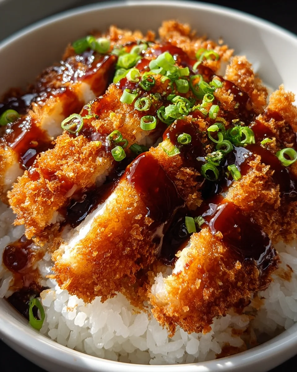 Japanese Katsu Bowls with Tonkatsu Sauce Japanese