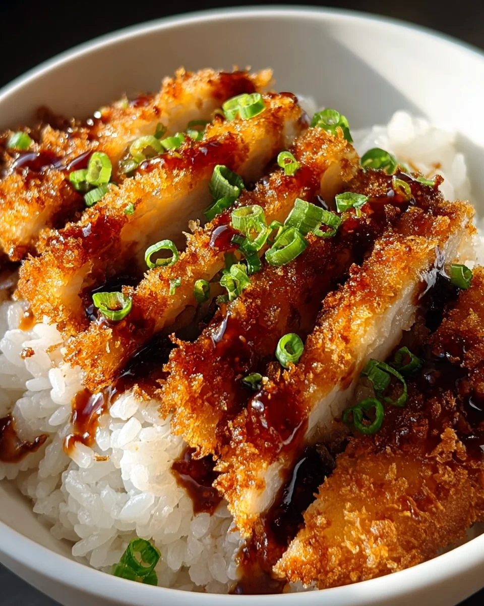 Japanese Katsu Bowls with Tonkatsu Sauce Japanese