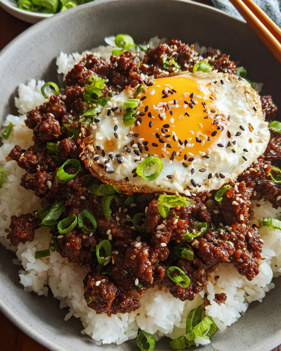 Korean Ground Beef Bowl (25-Minutes) Korean