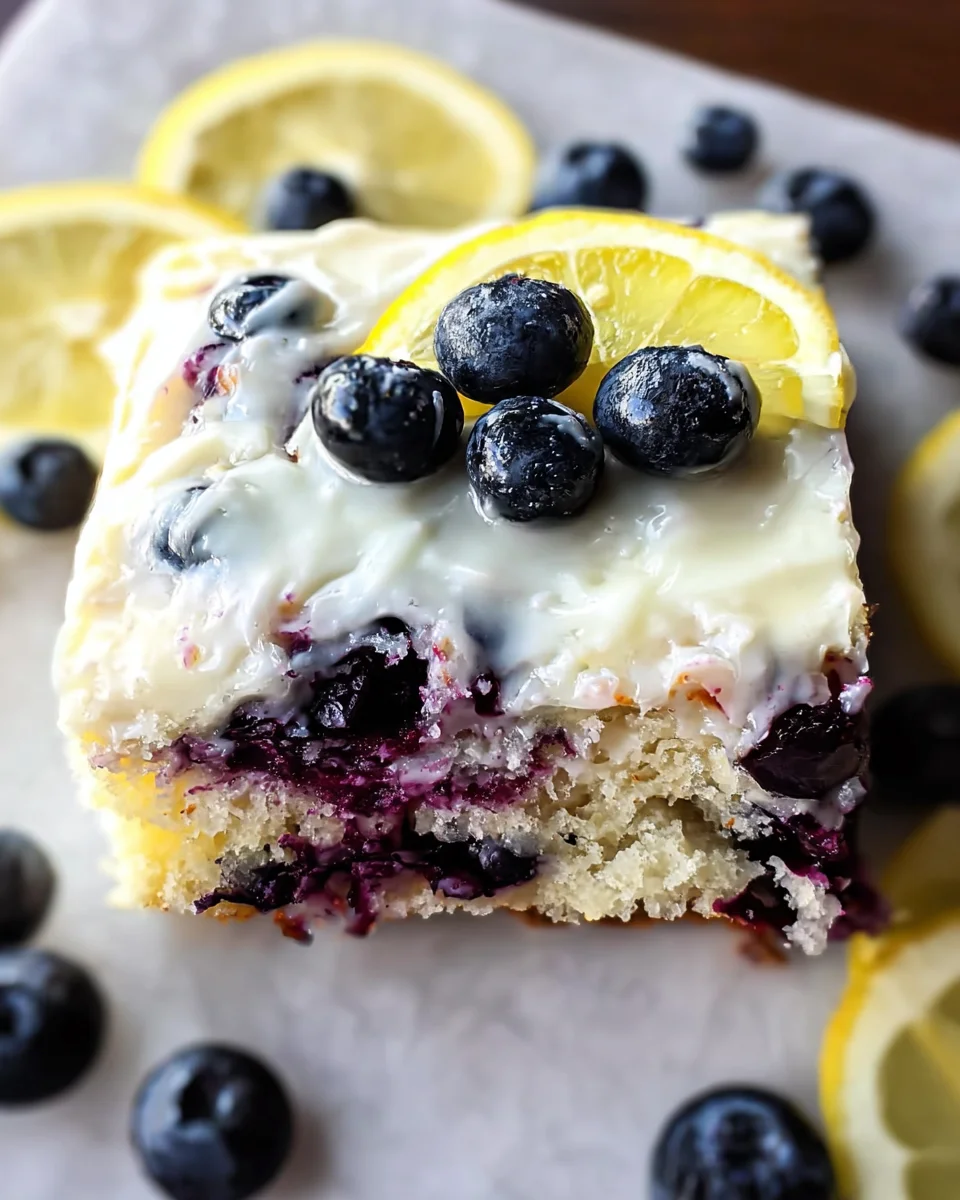 Lemon Blueberry Sheet Cake Lemon