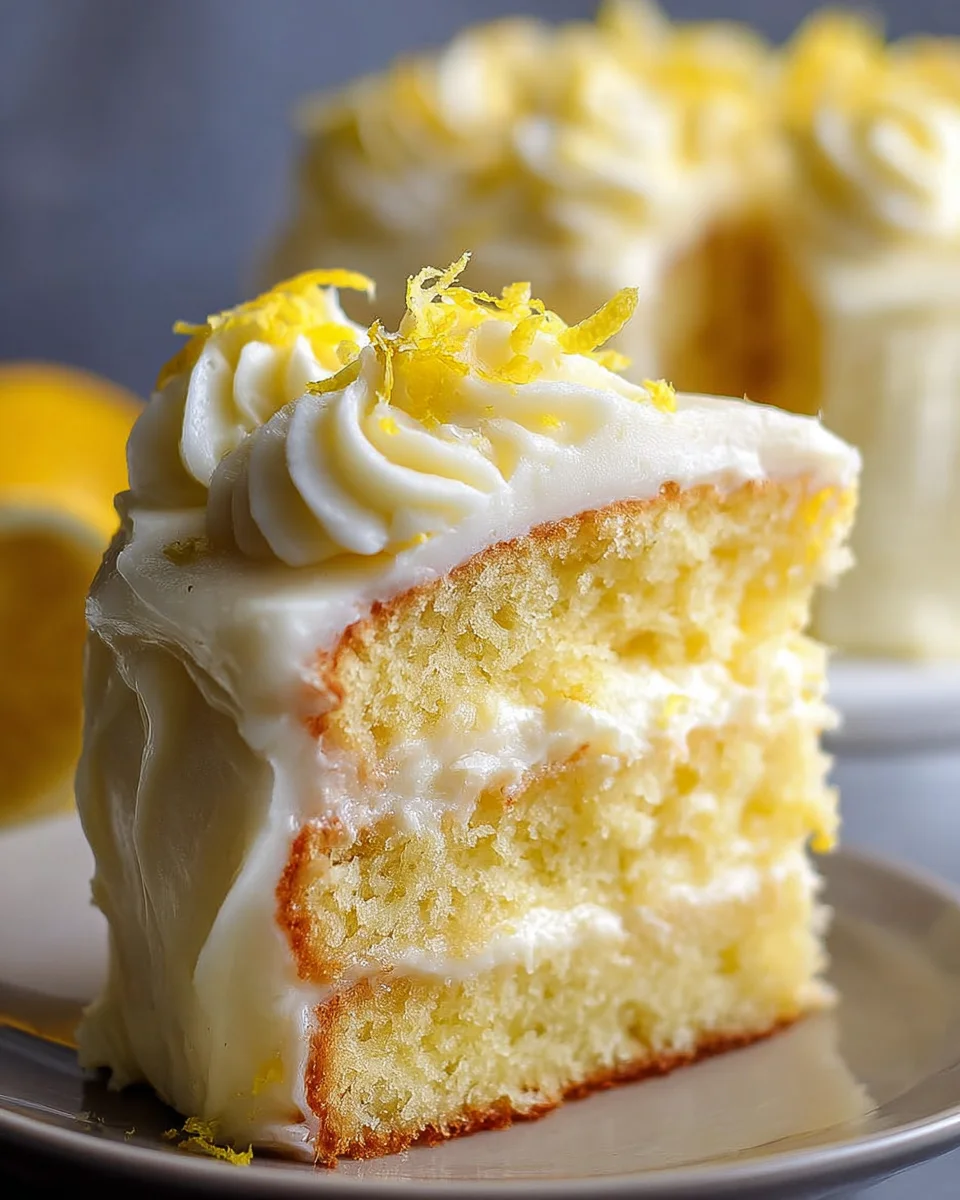 Lemon Velvet Cake with Lemon Cream Cheese Frosting