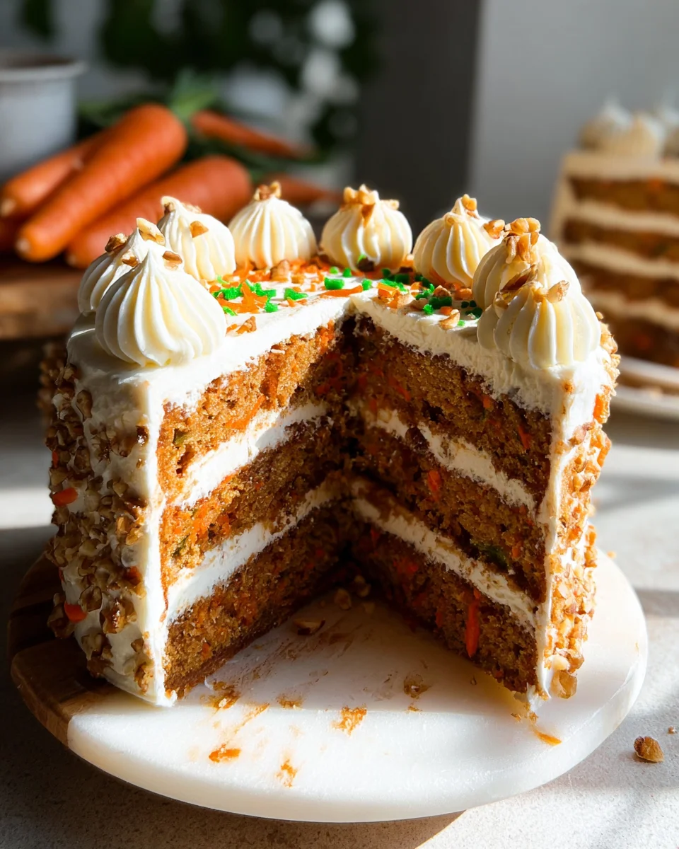 MOIST Vegan Carrot Cake Recipe with Cream Cheese Frosting 22 MOIST