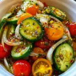 Marinated Cucumbers, Onions, and Tomatoes Marinated Cucumbers, Onions, and Tomatoes
