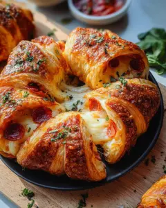 Mozzarella Pepperoni Croissant Rolls