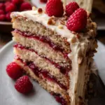 One Bowl Vegan Almond Raspberry Cake with Cream Cheese Frosting