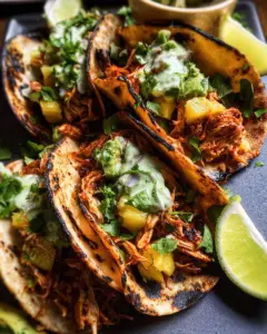 One Pan Chicken & Pineapple Tacos