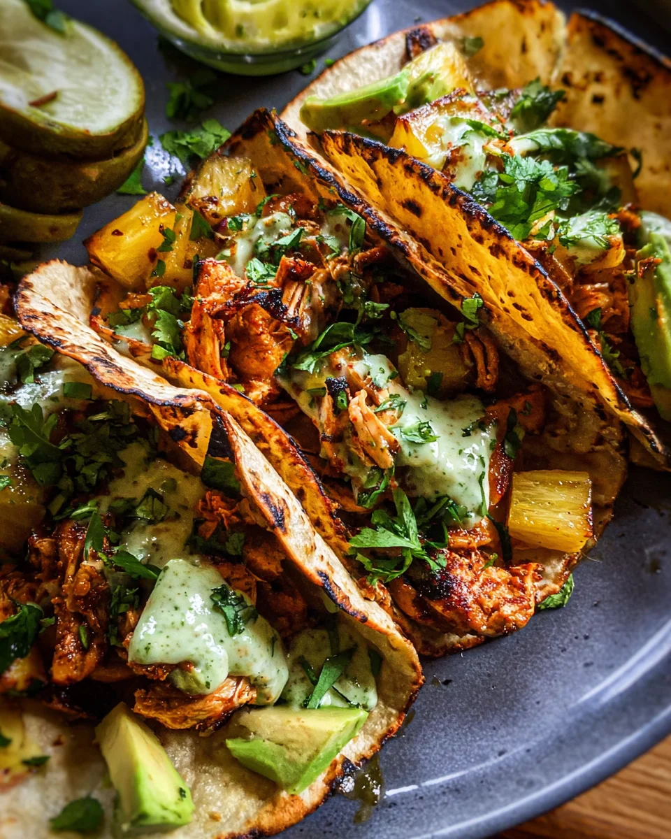 One Pan Chicken & Pineapple Tacos One