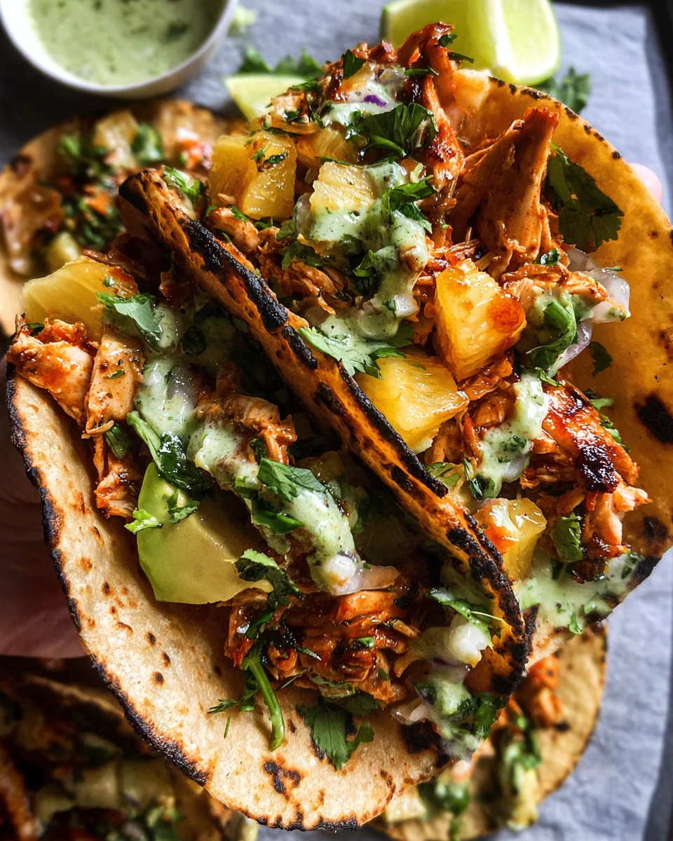 One Pan Chicken & Pineapple Tacos One
