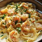 One Pot Shrimp and Crab Alfredo