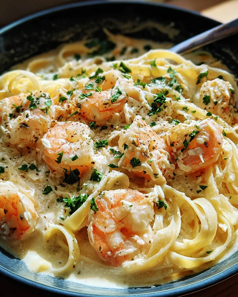 One Pot Shrimp and Crab Alfredo 21 One