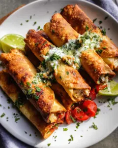 Oven Baked Chicken Taquitos Recipe