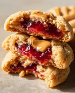 PB&J Stuffed Cookies