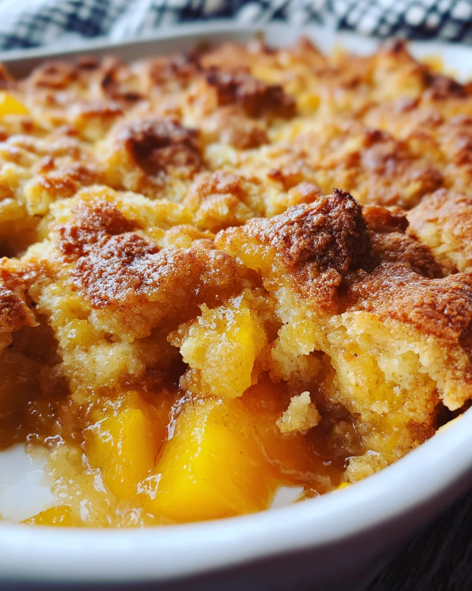 Peach Cobbler with Cake Mix