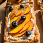 Peaches and Cream Puff Pastry Tart