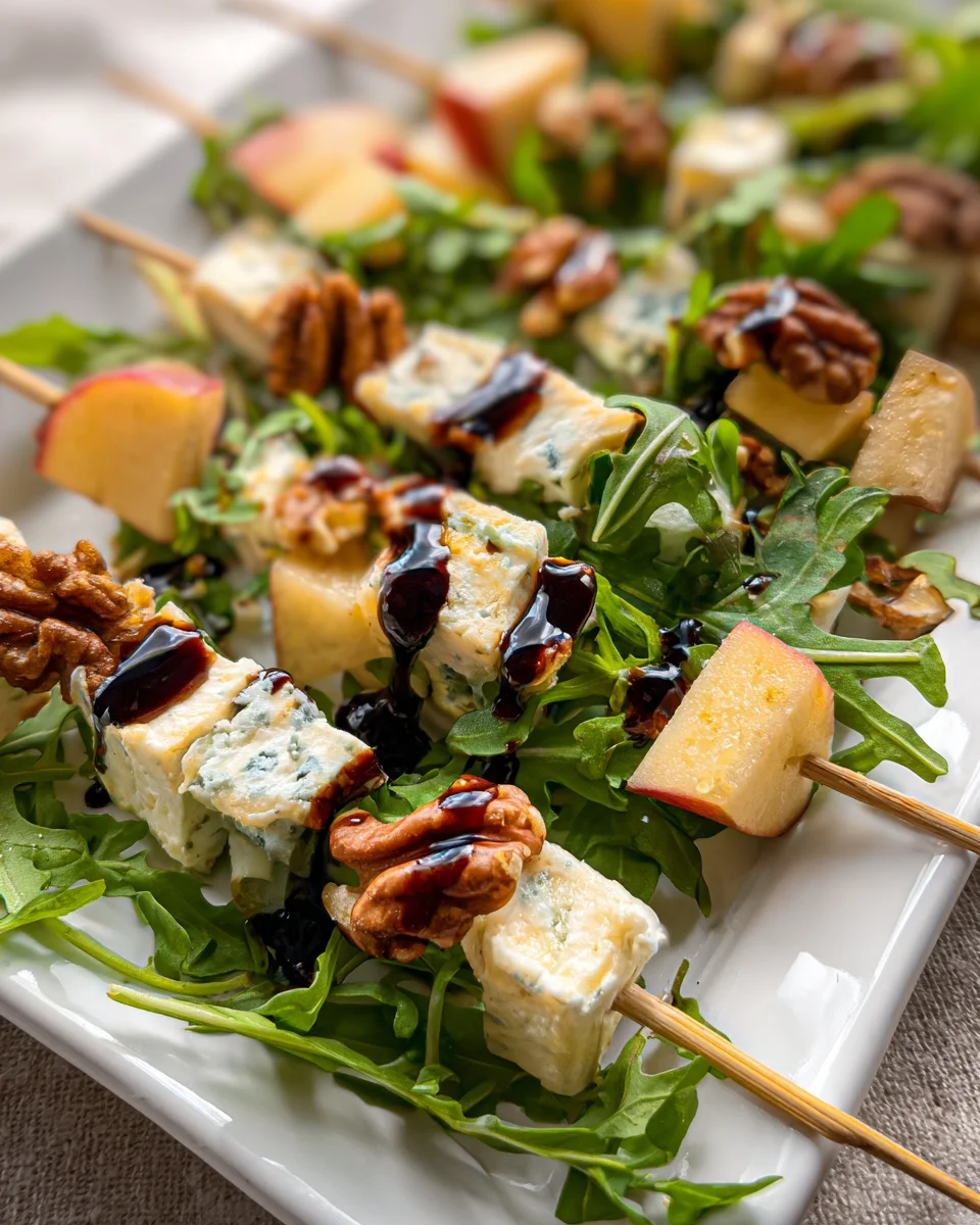 Pear & Brie Cheese Salad Skewers Pear