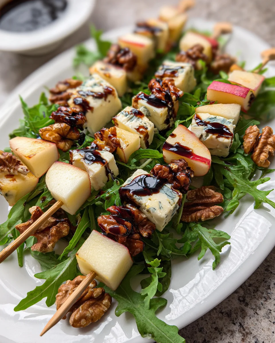 Pear & Brie Cheese Salad Skewers Pear
