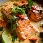 Poached Salmon in Coconut Lime Sauce