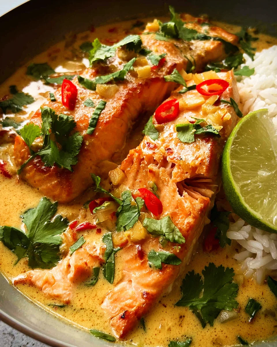 Poached Salmon in Coconut Lime Sauce 23 Poached