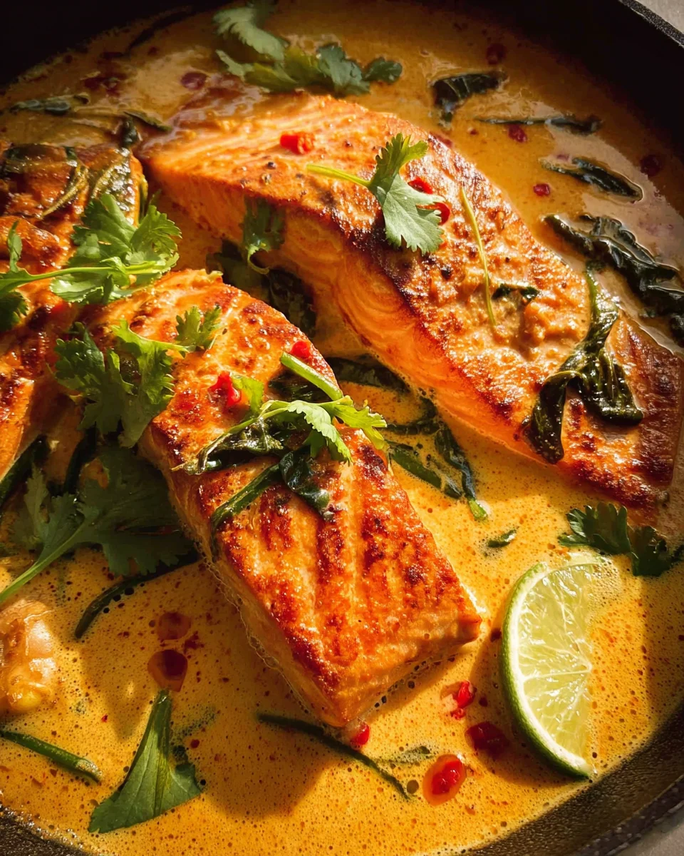 Poached Salmon in Coconut Lime Sauce 24 Poached