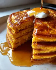 Pumpkin Cottage Cheese Pancakes