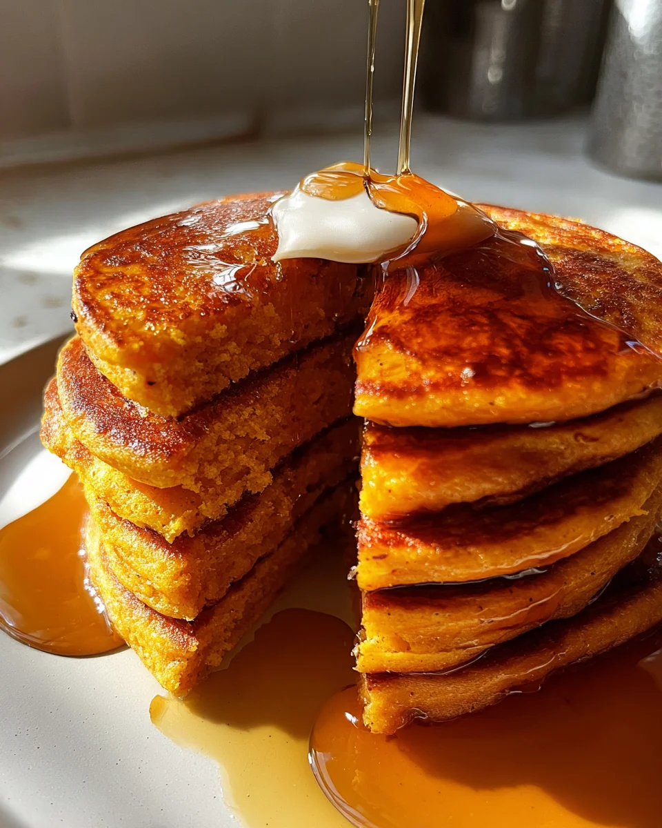 Pumpkin Cottage Cheese Pancakes Pumpkin