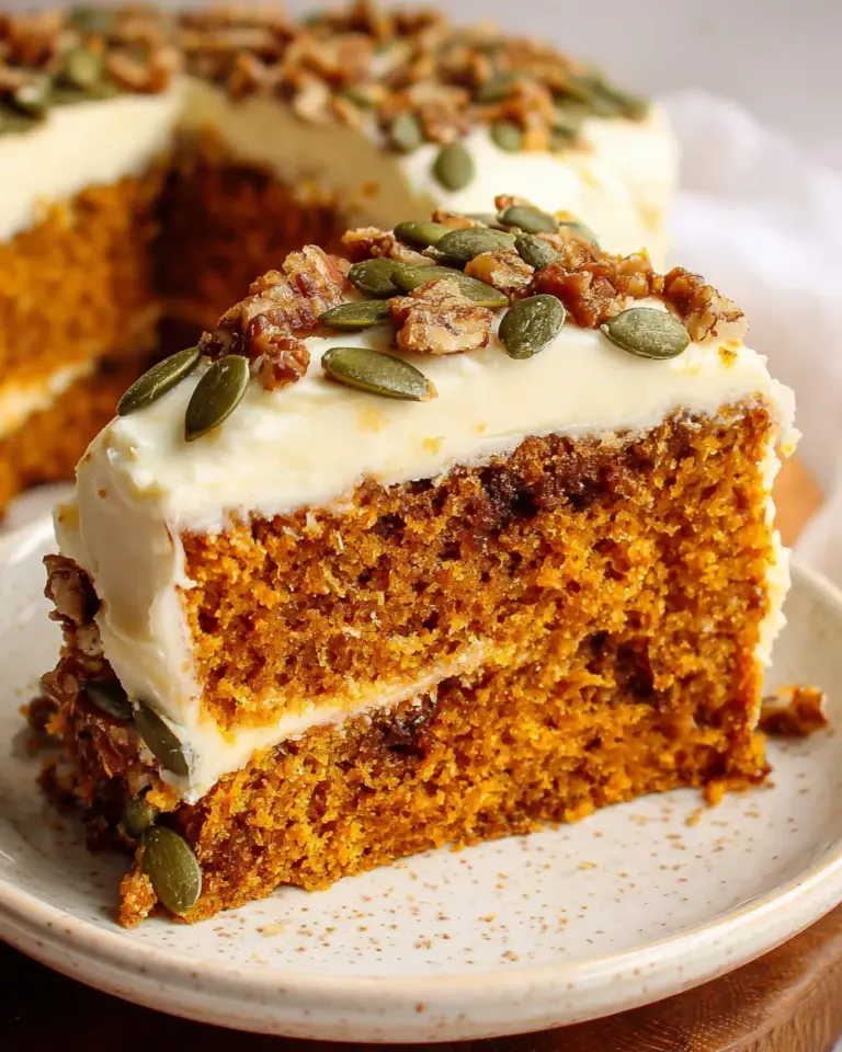 Pumpkin Spice Cake with Brown Sugar Cream Cheese Frosting
