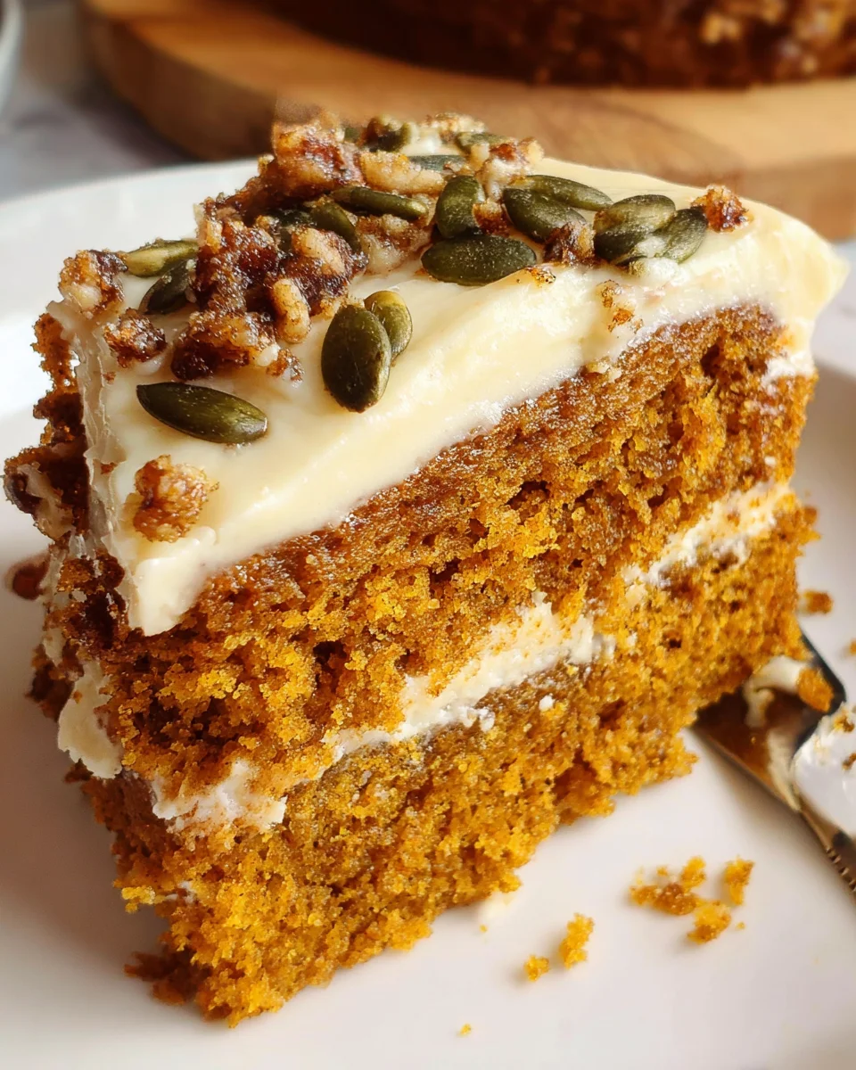 Pumpkin Spice Cake with Brown Sugar Cream Cheese Frosting 28 Pumpkin