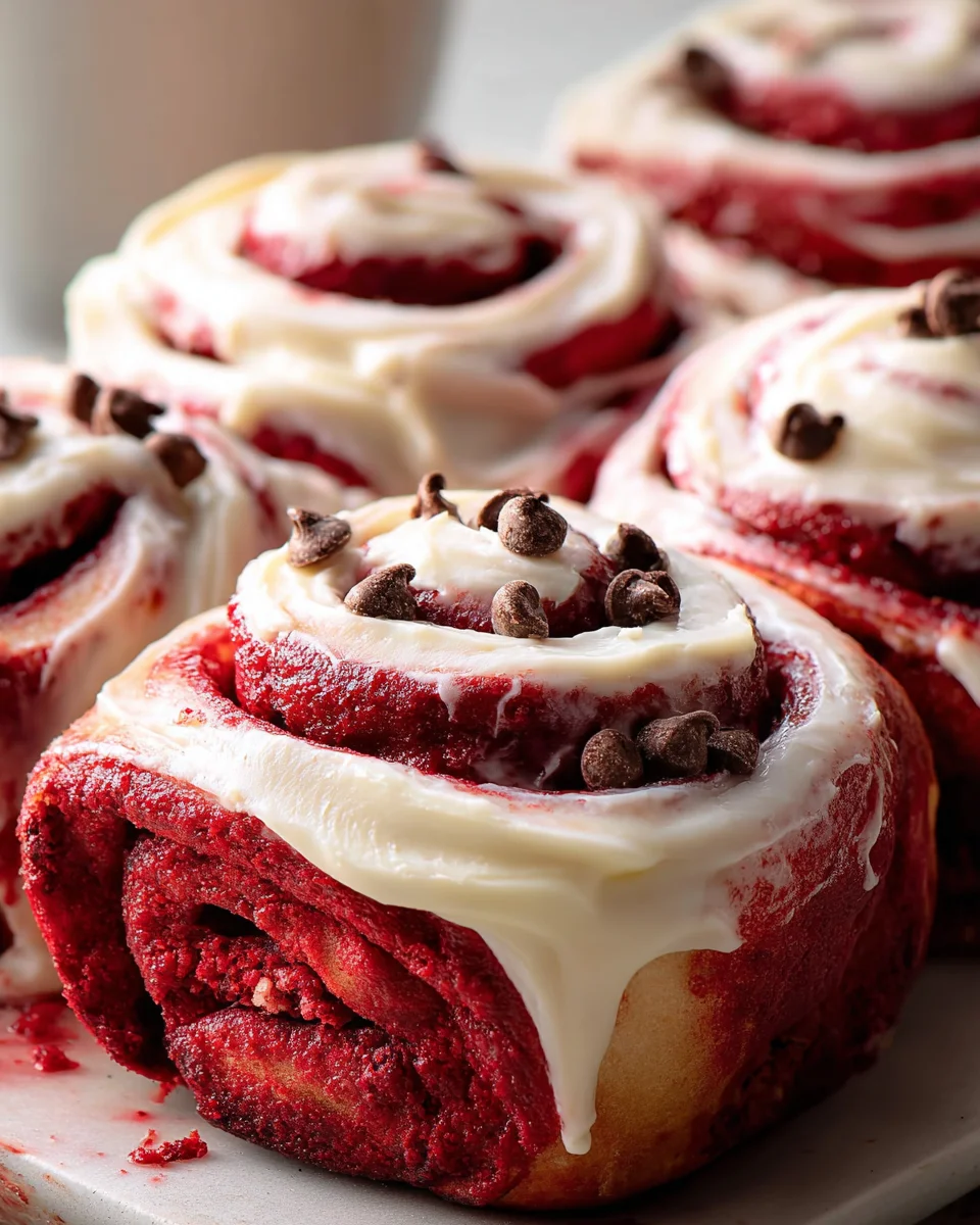 Red Velvet Cinnamon Rolls Red Velvet Cinnamon Rolls