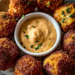 Reuben Balls with Spicy Thousand Island Dipping Sauce