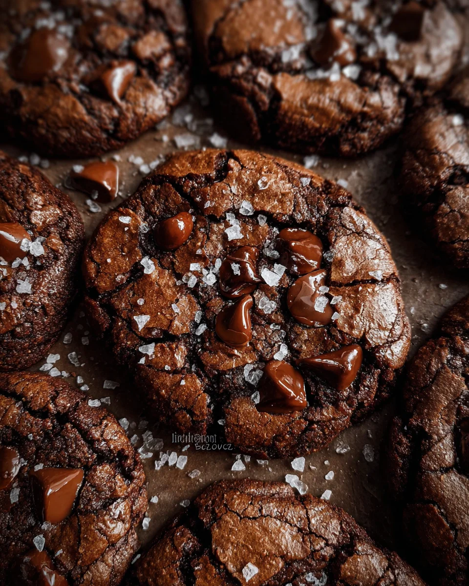 Salted Brownie Cookies Salted
