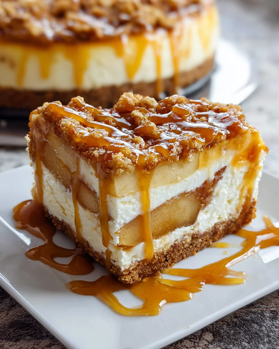 Salted Caramel Apple Pie Cheesecake Salted