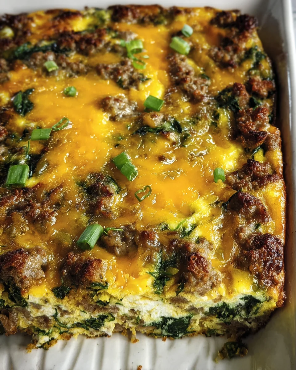 Sausage & Egg Keto Breakfast Casserole 21 Sausage