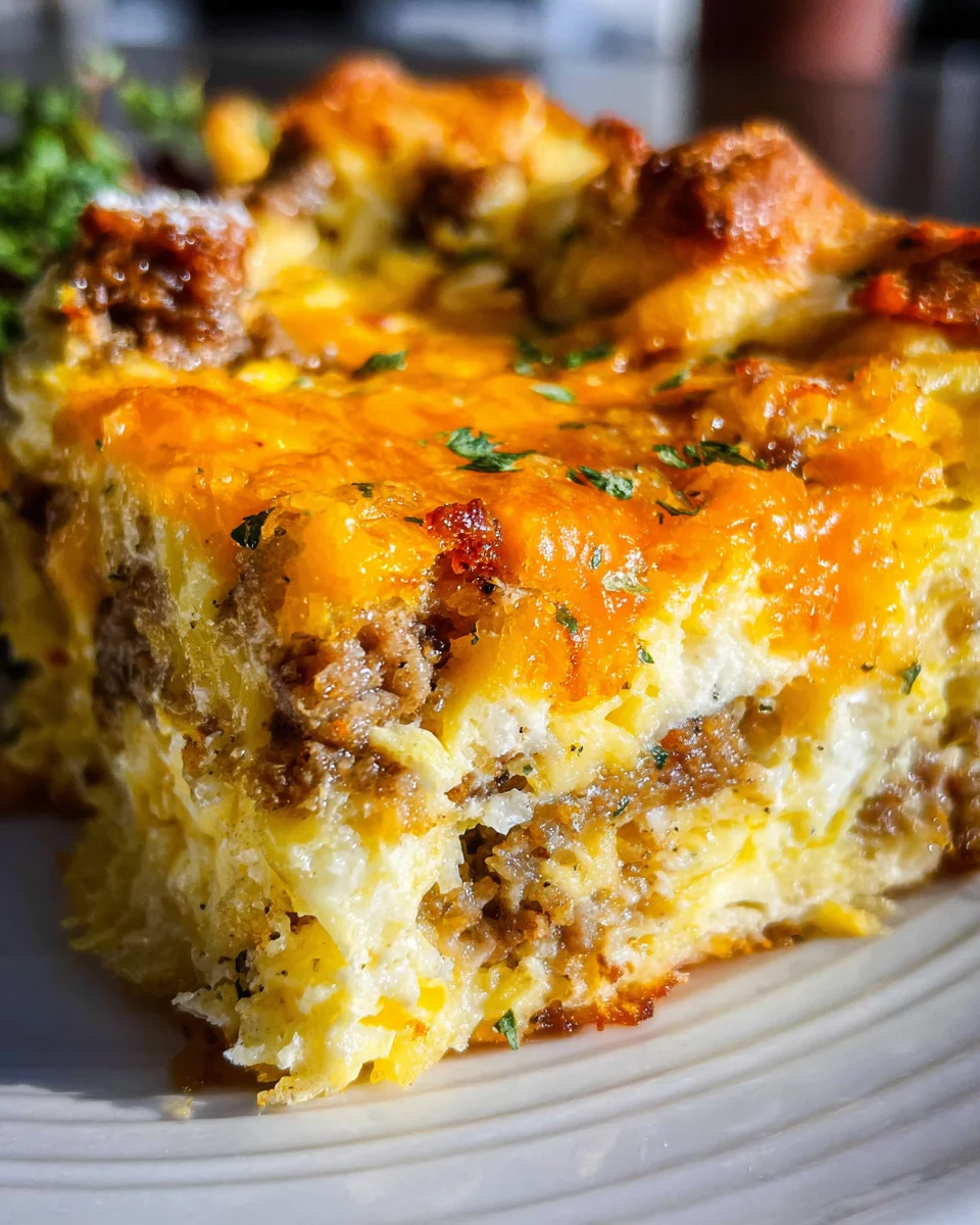 Savory Breakfast Sausage and Cheese Casserole Recipe Savory Breakfast Sausage and Cheese Casserole Recipe