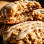 Seriously Thick & Chewy Chai Oatmeal Cookies with Maple Glaze