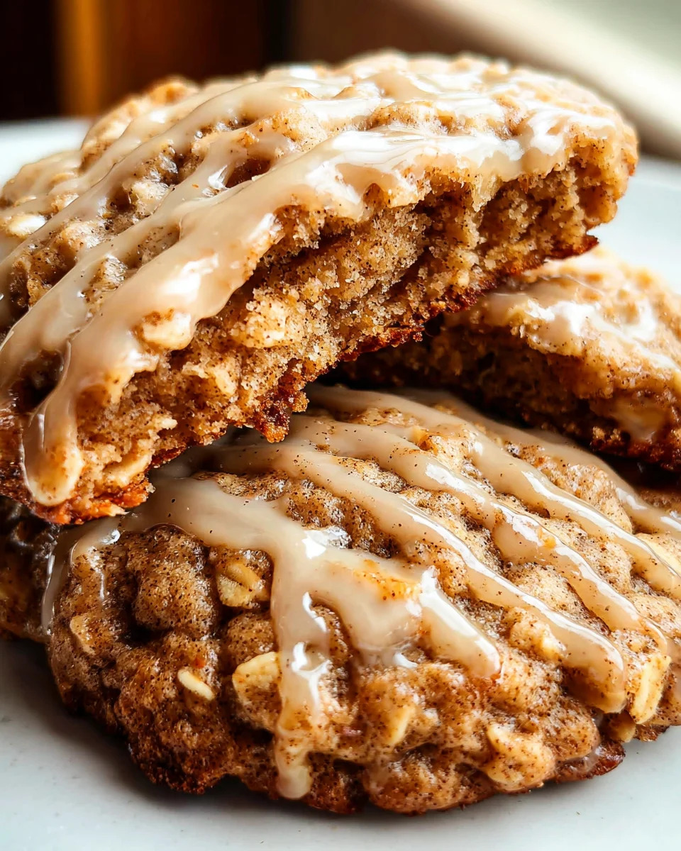 Seriously Thick & Chewy Chai Oatmeal Cookies with Maple Glaze 24 Seriously