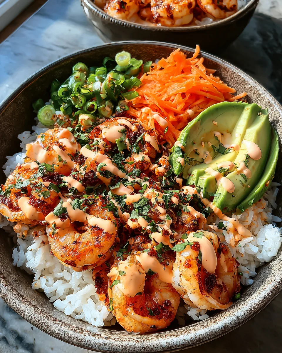 Shrimp Rice Bowls with Spicy Mayo
