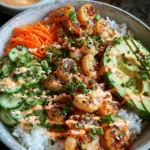 Shrimp Rice Bowls with Spicy Mayo Shrimp Rice Bowls with Spicy Mayo