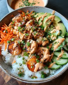Shrimp Rice Bowls with Spicy Mayo