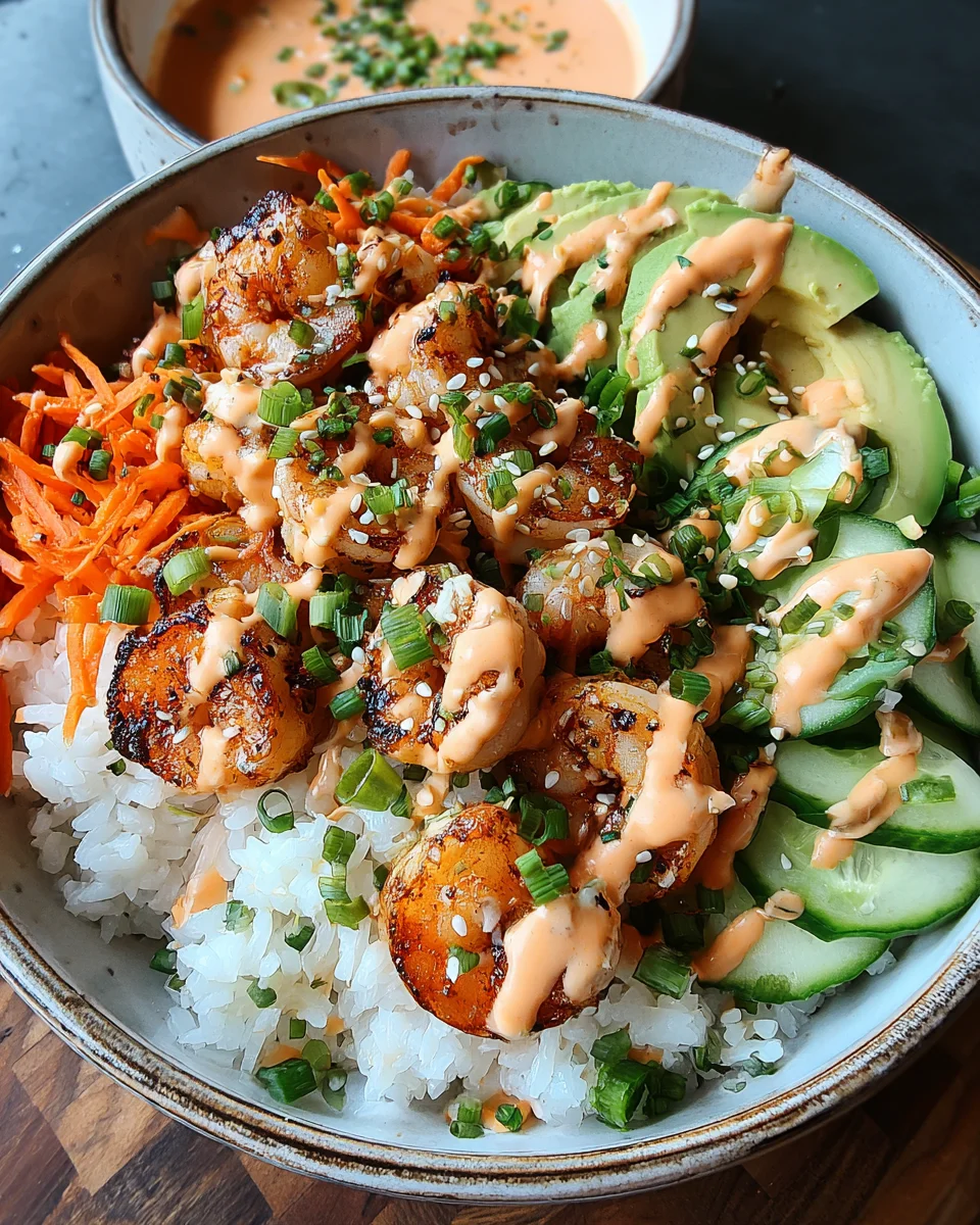 Shrimp Rice Bowls with Spicy Mayo Shrimp Rice Bowls with Spicy Mayo