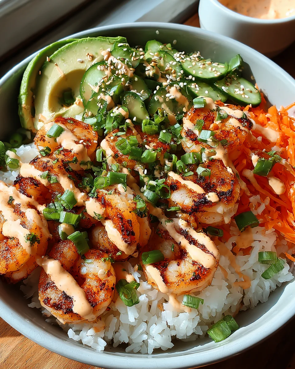 Shrimp Rice Bowls with Spicy Mayo Shrimp