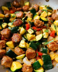 Skillet Sausage and Zucchini
