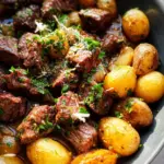 Slow Cooker Garlic Butter Beef Bites & Potatoes Slow Cooker Garlic Butter Beef Bites & Potatoes