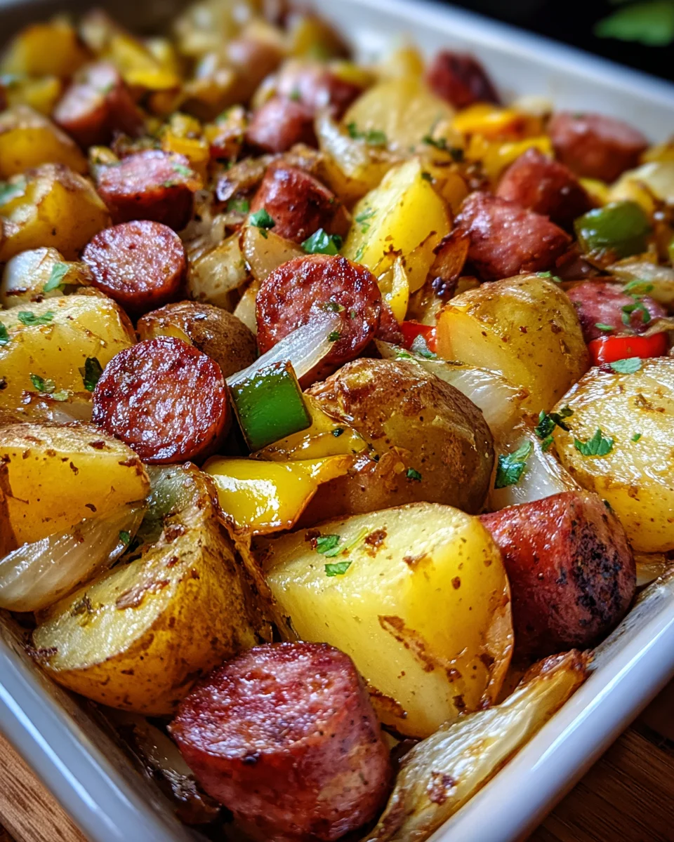 Smoked Sausage and Potato Bake Smoked