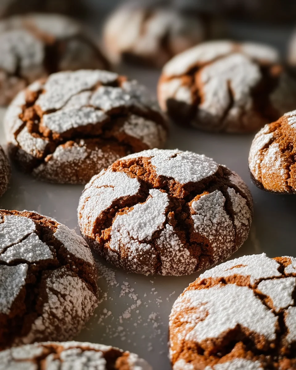 Soft and Spiced Gingerbread Crinkle Cookies Soft