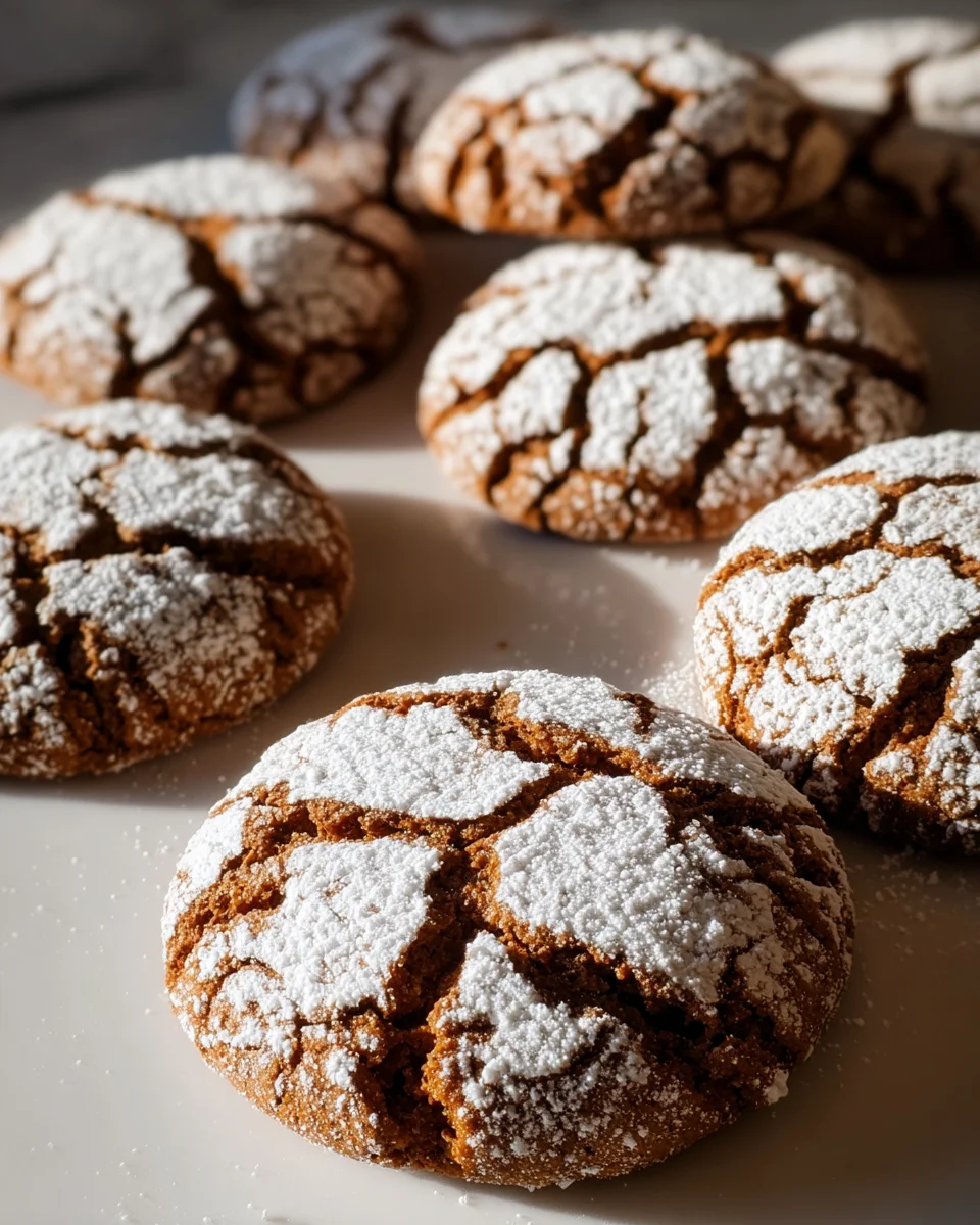 Soft and Spiced Gingerbread Crinkle Cookies Soft