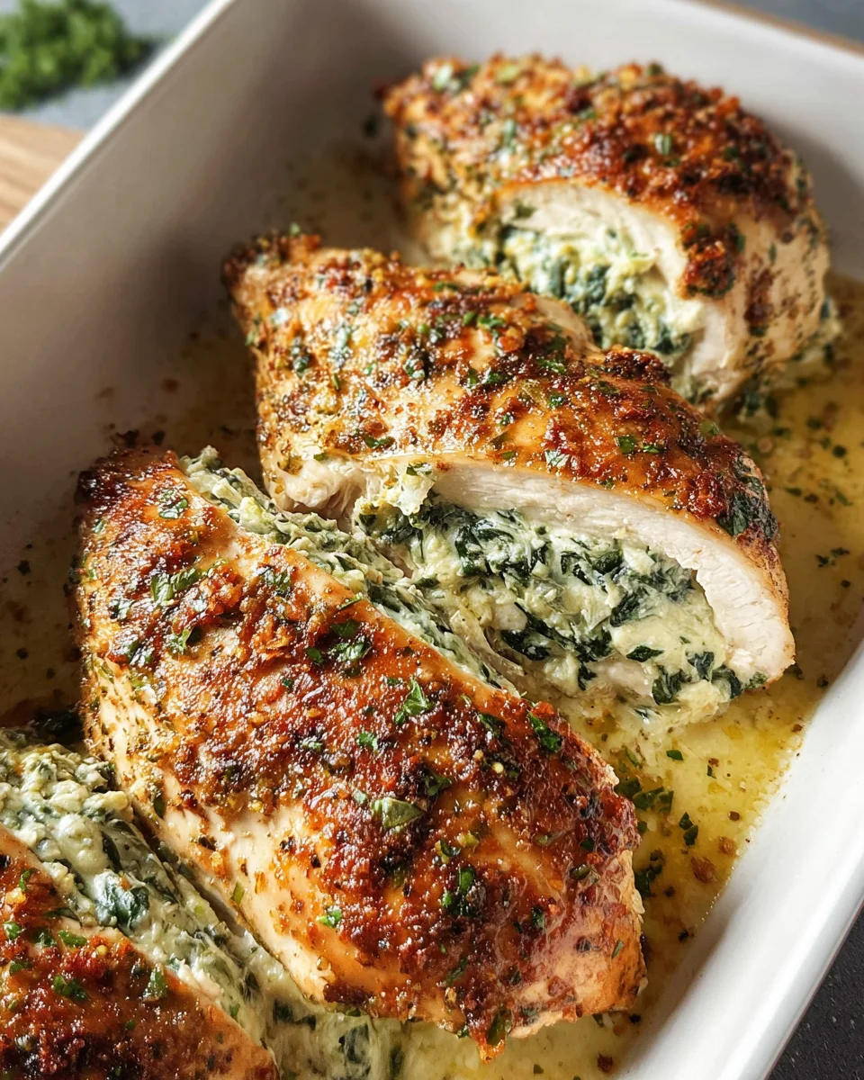 Spinach Stuffed Chicken Fillets Spinach