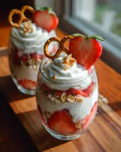 Strawberry Pretzel Salad Parfaits