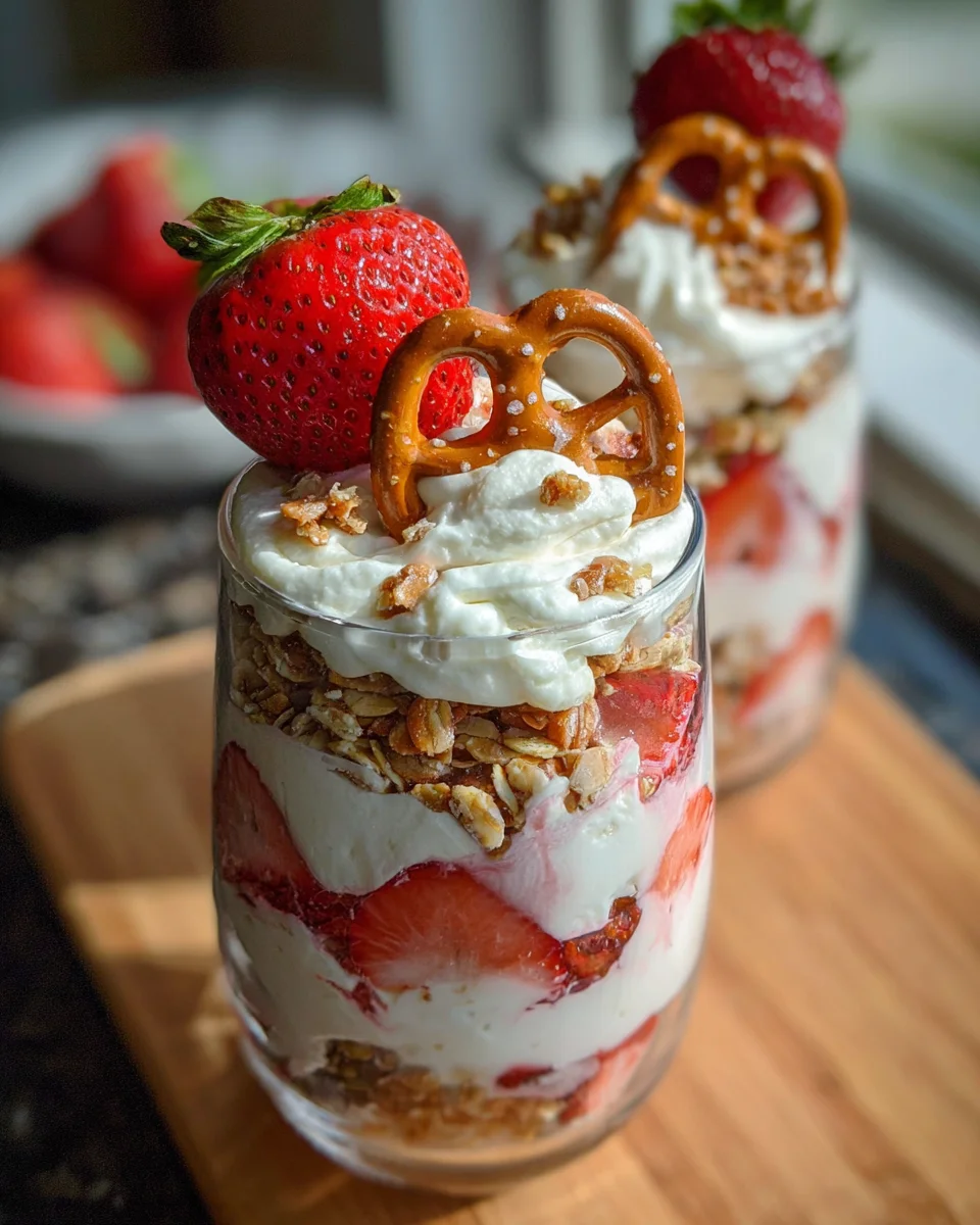 Strawberry Pretzel Salad Parfaits Strawberry